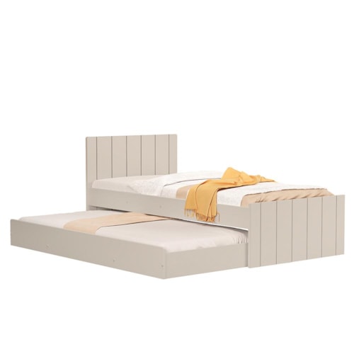Bicama Sofá Lotus Areia Fosco com Colchões Light D33 e Physical D20 - Reller Móveis