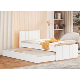 Bicama Sofá Lotus Branco Fosco com Colchões Light D33 e Physical D20 - Reller Móveis