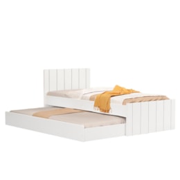 Bicama Sofá Lotus Branco Fosco com Colchões Light D33 e Physical D20 - Reller Móveis