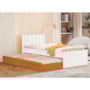 Bicama Sofá Lotus Branco Fosco/Savana Fosco com Colchões Supreme D33 e D20 - Reller Móveis