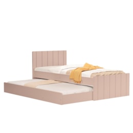 Bicama Sofá Lotus Rosa Fosco com Colchões Supreme D33 e D20 - Reller Móveis