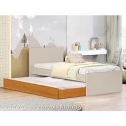 Bicama Sofá Nino Areia Fosco/Savana Fosco com Colchões Light D33 e Physical D20 - Reller Móveis