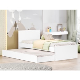 Bicama Sofá Nino Branco Fosco com Colchões Light D33 e Physical D20 - Reller Móveis