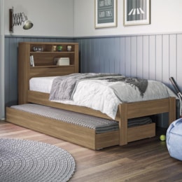 Bicama Solteiro Invicta com Baú Jatobá - PR Móveis Bicama Solteiro Invicta com Baú Jatobá - PR Móveis