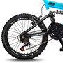 Bicicleta GPS Aro 20 Aero 21 Marchas Freios V-Brake em Aço Carbono Azul Champanhe - Colli Bike