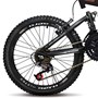 Bicicleta GPS Aro 20 Aero 21 Marchas Freios V-Brake em Aço Carbono Preto/Laranja Neon - Colli Bike