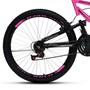 Bicicleta GPS Aro 26 Aero 21 Marchas Freios V-Brake em Aço Carbono Rosa Neon - Colli Bike