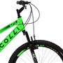 Bicicleta GPS Aro 26 Aero 21 Marchas Freios V-Brake em Aço Carbono Verde Neon - Colli Bike