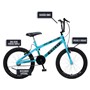 Bicicleta Max Boy Cross Aro 20 Freio V-Brake 1 Marcha Azul Champanhe - Colli Bike