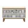 Buffet Aparador Bary 3 Portas Off White/Nature - Móveis Henn 