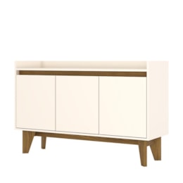 Buffet Aparador Bary 3 Portas Off White/Nature - Móveis Henn 