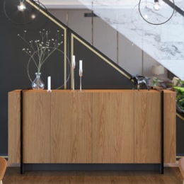 Buffet Aparador Copacabana 4 Portas Freijó/Preto - Colibri Buffet Aparador Copacabana 4 Portas Freijó/Preto - Colibri