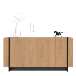 Buffet Aparador Copacabana 4 Portas Freijó/Preto - Colibri Buffet Aparador Copacabana 4 Portas Freijó/Preto - Colibri