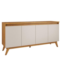 Buffet Aparador Flip 4 Portas Mel/Off White - Viero Buffet Aparador Flip 4 Portas Mel/Off White - Viero