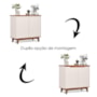 Buffet Aparador Flow 2 Portas Off White/Freijó – EJ Móveis