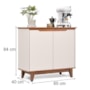 Buffet Aparador Flow 2 Portas Off White/Freijó – EJ Móveis