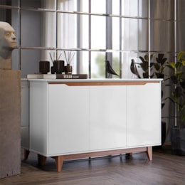 Buffet Aparador Flow 3 Portas Branco – EJ Móveis