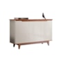 Buffet Aparador Flow 3 Portas Off White/Freijó – EJ Móveis