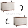 Buffet Aparador Flow 3 Portas Off White/Freijó – EJ Móveis