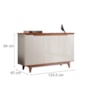 Buffet Aparador Flow 3 Portas Off White/Freijó – EJ Móveis