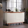 Buffet Aparador Flow 3 Portas Off White/Freijó – EJ Móveis
