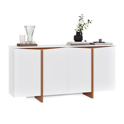 Buffet Aparador Flow Sense 4 Portas Branco – EJ Móveis