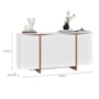 Buffet Aparador Flow Sense 4 Portas Branco – EJ Móveis