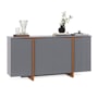 Buffet Aparador Flow Sense 4 Portas Cinza – EJ Móveis