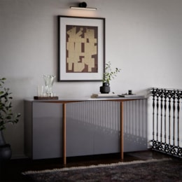 Buffet Aparador Flow Sense 4 Portas Cinza – EJ Móveis