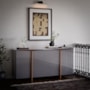 Buffet Aparador Flow Sense 4 Portas Cinza – EJ Móveis