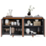 Buffet Aparador Flow Sense 4 Portas Cinza – EJ Móveis