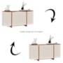 Buffet Aparador Flow Sense 4 Portas Off White/Freijó – EJ Móveis
