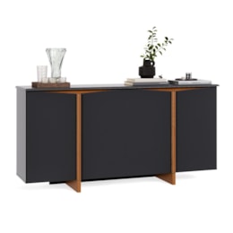 Buffet Aparador Flow Sense 4 Portas Preto – EJ Móveis