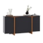 Buffet Aparador Flow Sense 4 Portas Preto – EJ Móveis