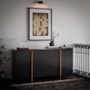 Buffet Aparador Flow Sense 4 Portas Preto – EJ Móveis