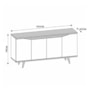 Buffet Aparador Grace 4 Portas Off White/Cedro - Casa D