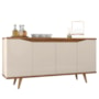 Buffet Aparador Grace 4 Portas Off White/Cedro - Casa D