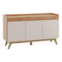 Buffet Aparador Ibiza 3 Portas Mel/Off White - Viero