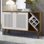 Buffet Aparador Isis 2 Portas Imbuia/Off White com Adega - New Ceval