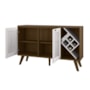 Buffet Aparador Isis 2 Portas Imbuia/Off White com Adega - New Ceval