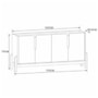 Buffet Aparador Lizz 170cm 4 Portas Branco/Cedro - Casa D