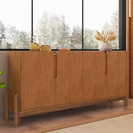Buffet Aparador Lizz 170cm 4 Portas Cedro - Casa D Buffet Aparador Lizz 170cm 4 Portas Cedro - Casa D