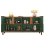 Buffet Aparador Lizz 170cm 4 Portas Verde Oliva/Cedro - Casa D