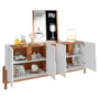 Buffet Aparador Lizz 190cm 4 Portas com Adega Branco/Cedro - Casa D