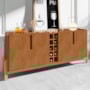 Buffet Aparador Lizz 190cm 4 Portas com Adega Cedro - Casa D