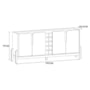 Buffet Aparador Lizz 190cm 4 Portas com Adega Off White/Cedro - Casa D