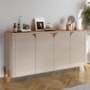Buffet Aparador Memphis 4 Portas Off White/Cedro - Casa D