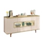 Buffet Aparador Murano 3 Portas Off White/Champanhe – HB Móveis