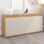 Buffet Aparador Onix 3 Portas Mel/Off White - Viero