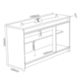 Buffet Aparador Onix 3 Portas Mel/Off White - Viero